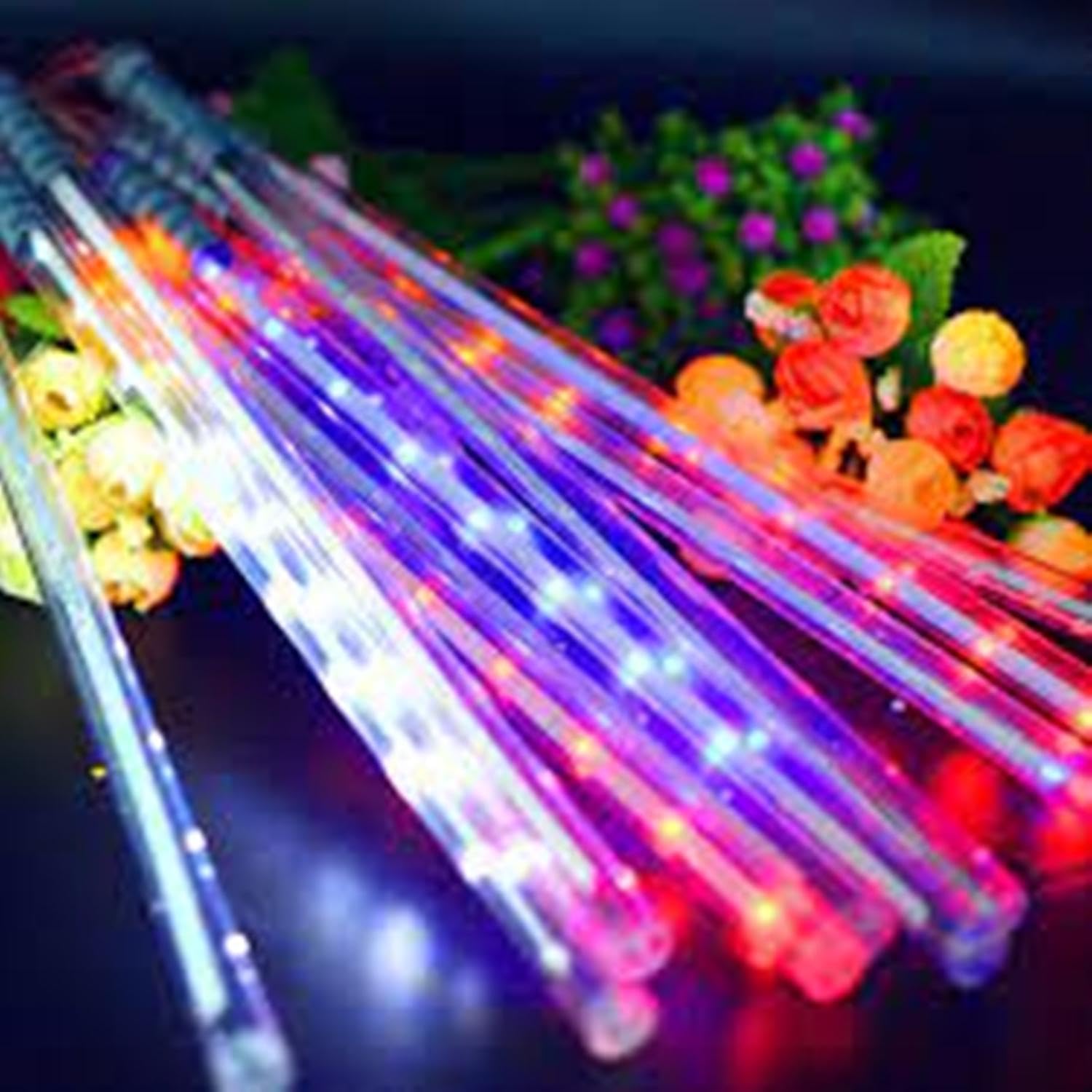 MIRADH Rain Drop Lights, LED Meteor Shower Lights 11.8 inch 8 Tubes 192leds, Icicle Falling Lights for Diwali Lights for Decorat
